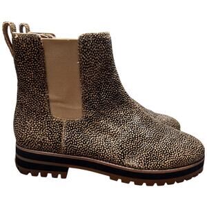 MADEWELL The Ivy Chelsea Women's Size 9.5 Boot Mini Dot Calf Hair Lug Sole MA427